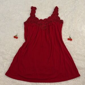 Elegant Red Sleeveless Dress